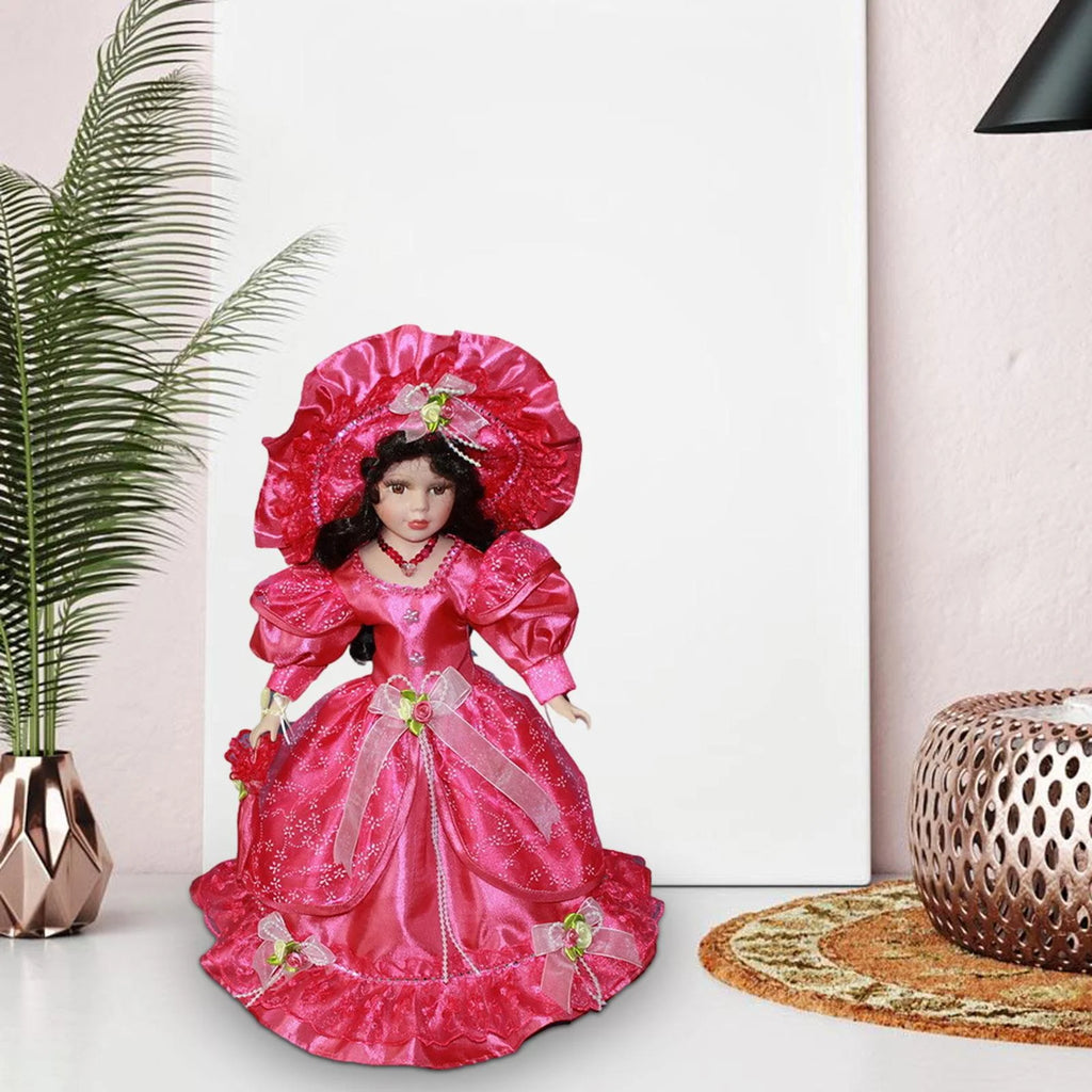 Pink Ceramic Doll Porcelain Figures Z161383