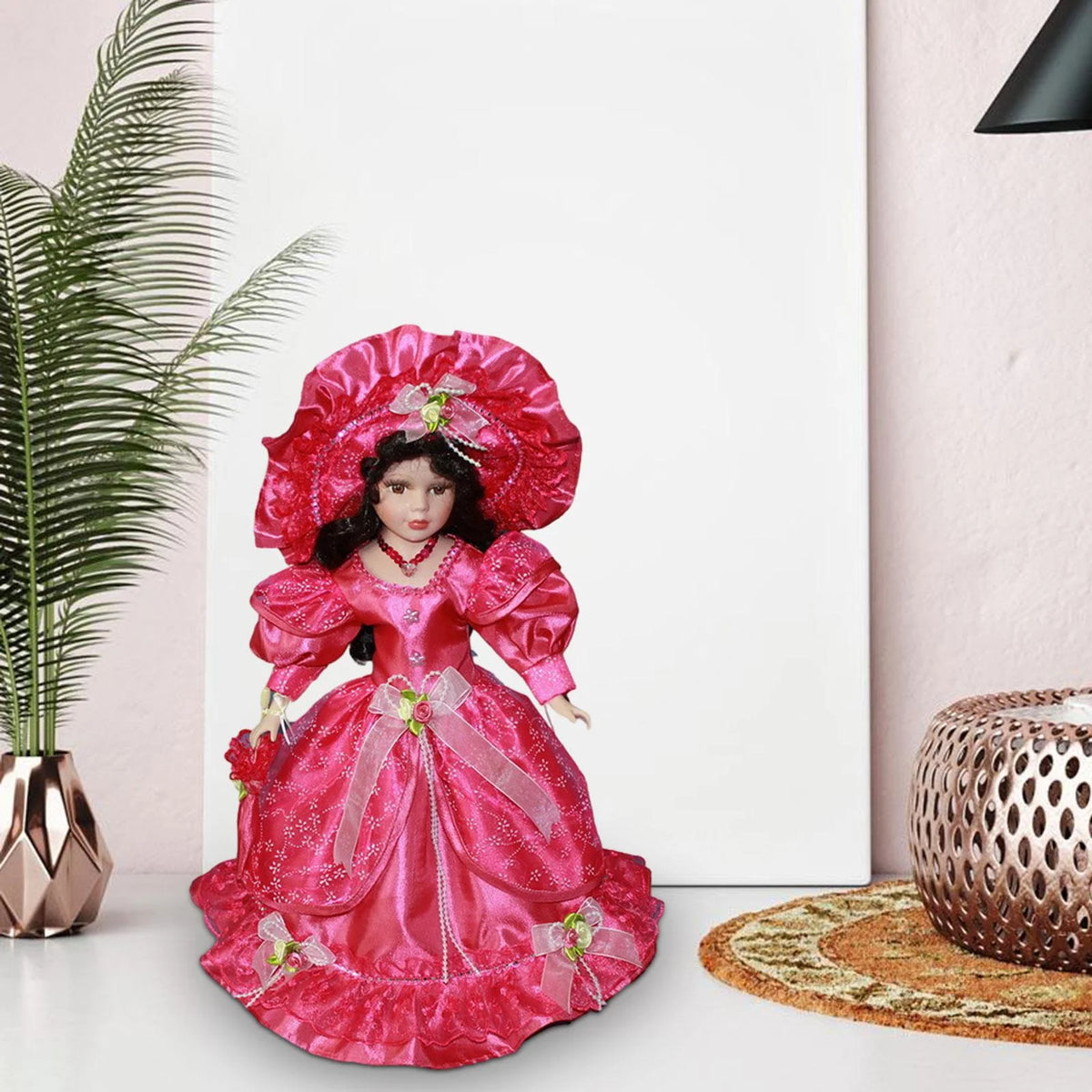 Pink Ceramic Doll Porcelain Figures Z161383