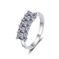 2.5ct D Color Emerald Cut 925 Sterling Silver VVS1 Moissanite Engagement Ring D691