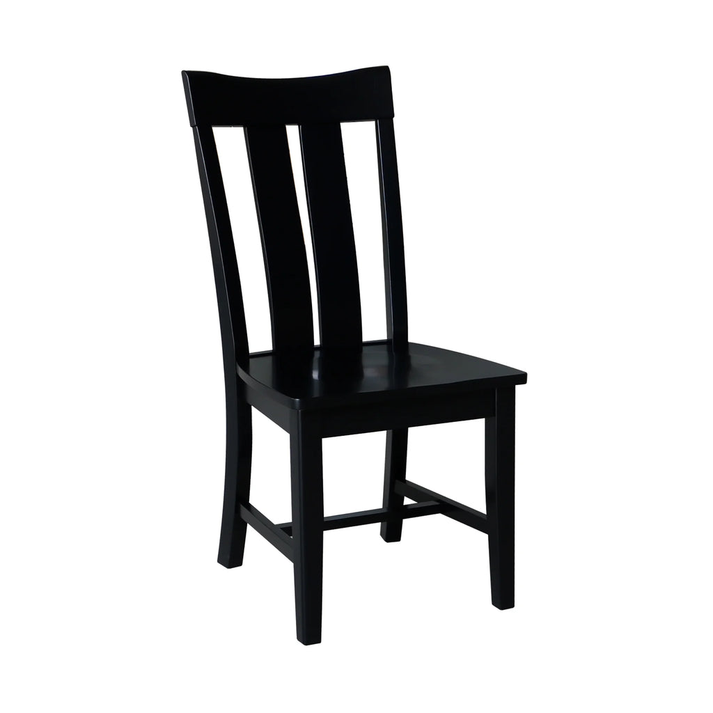 Solid Wood Dining Chairs Set of 2 in Black V994659
