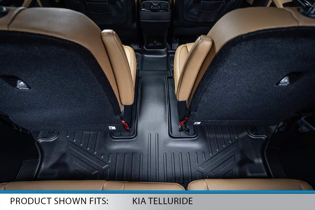 Black 3 Row & Both Cargo Liners Floor Mat Bundle E6000