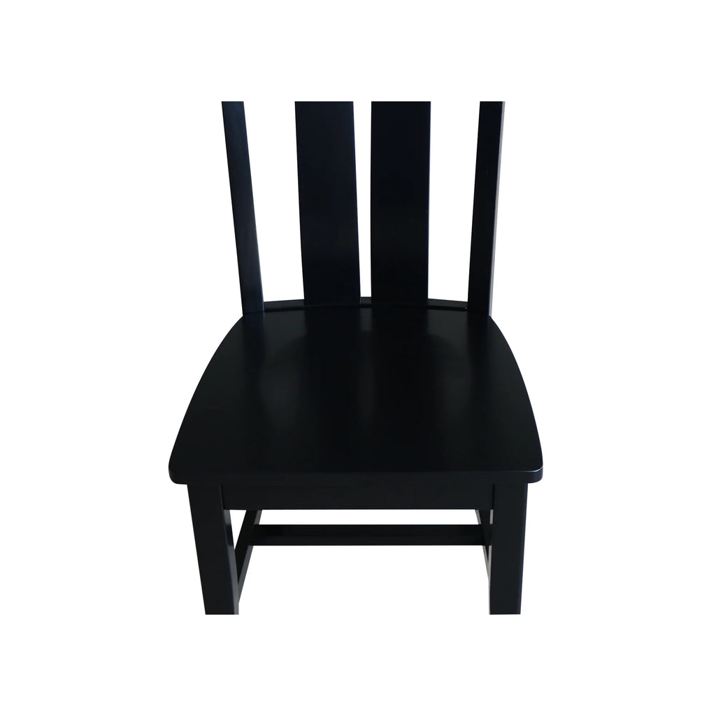 Solid Wood Dining Chairs Set of 2 in Black V994659