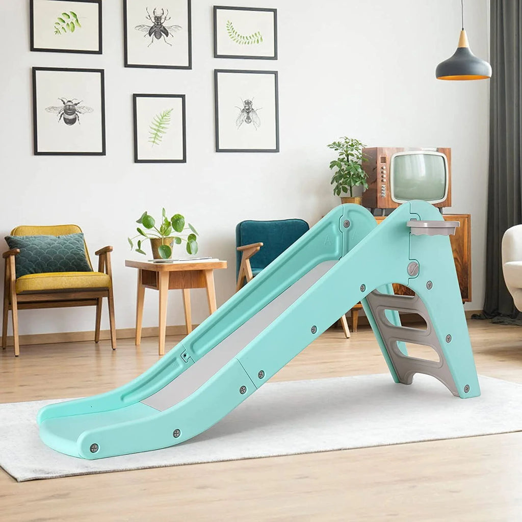 Plastic Kids Slide with Basketball Hoop J1656