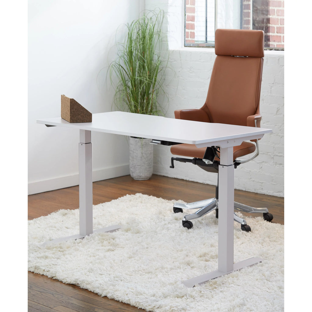 Electric Height Adjustable Standing Desk in White V84133