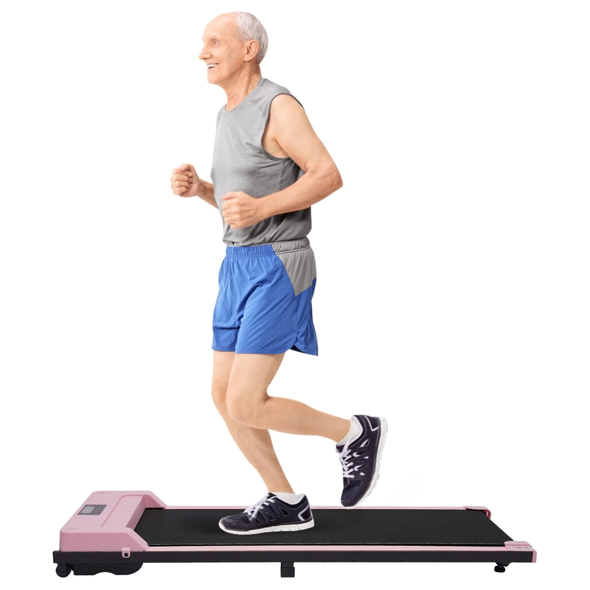 Portable Under Desk Treadmill with Remote Control and LED Display Pink T53450