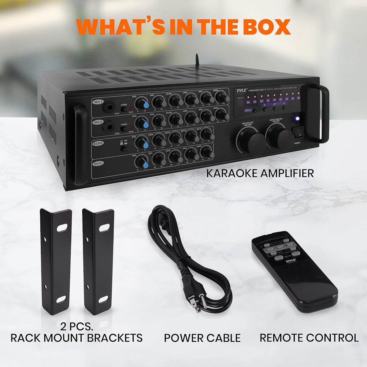 1000-Watt Portable Wireless Bluetooth Stereo Mixer Karaoke Amplifier System with Dual Mic Y812