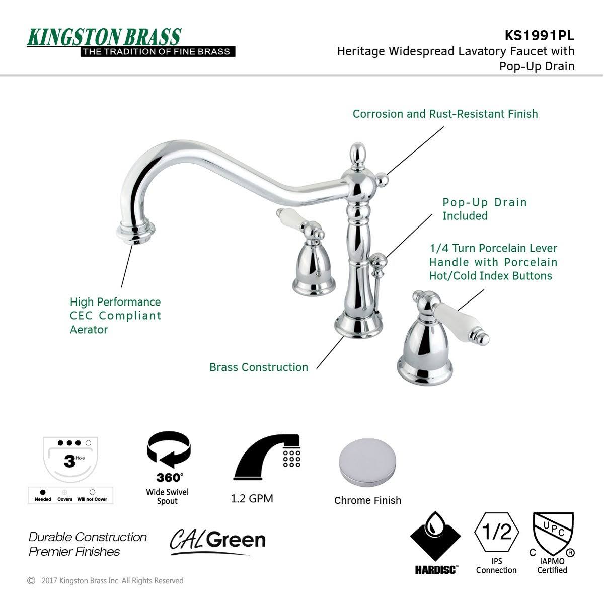 8x22 Widespread Bathroom Faucet Oil Rubbed Bronze J679964