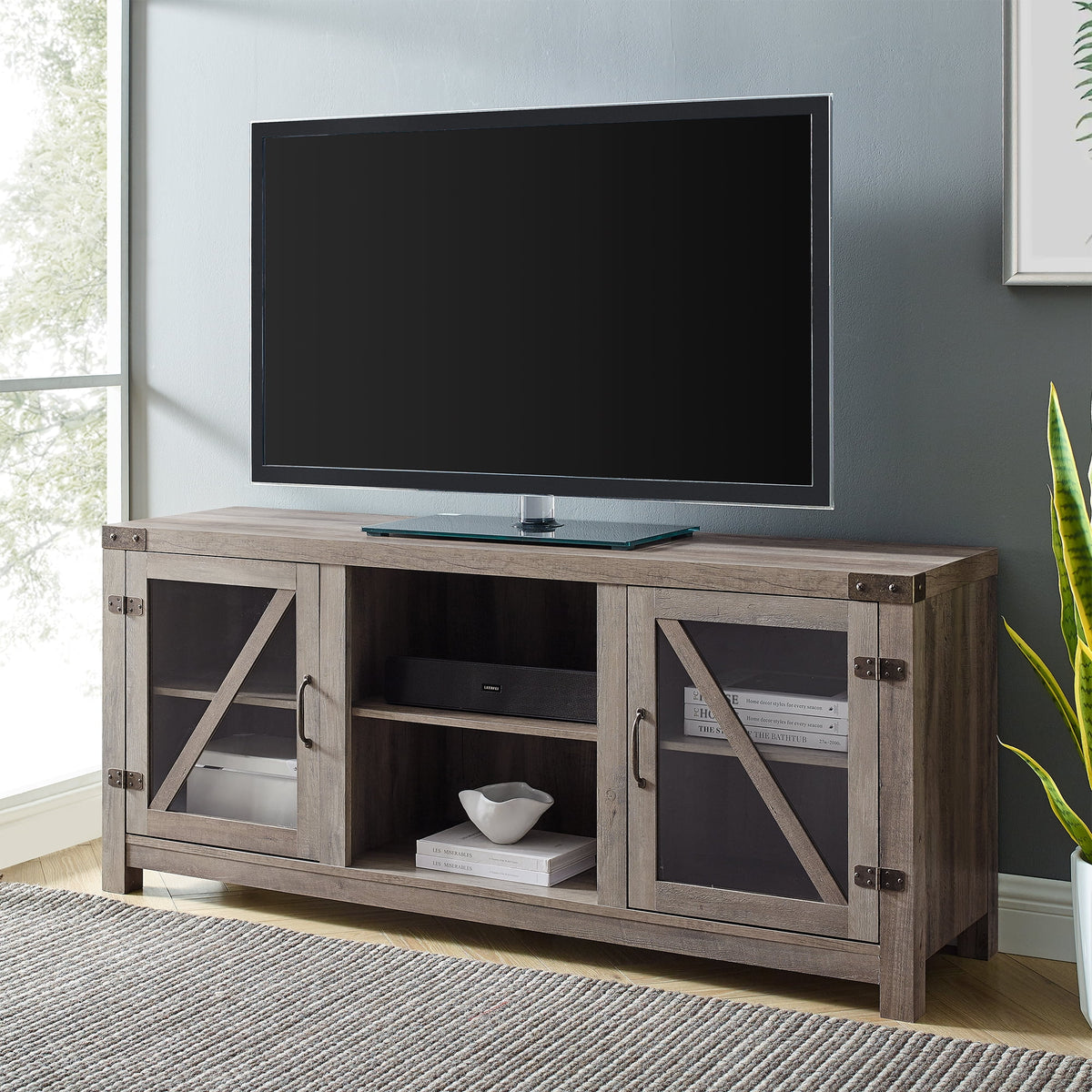 Glass Door TV Stand T56409