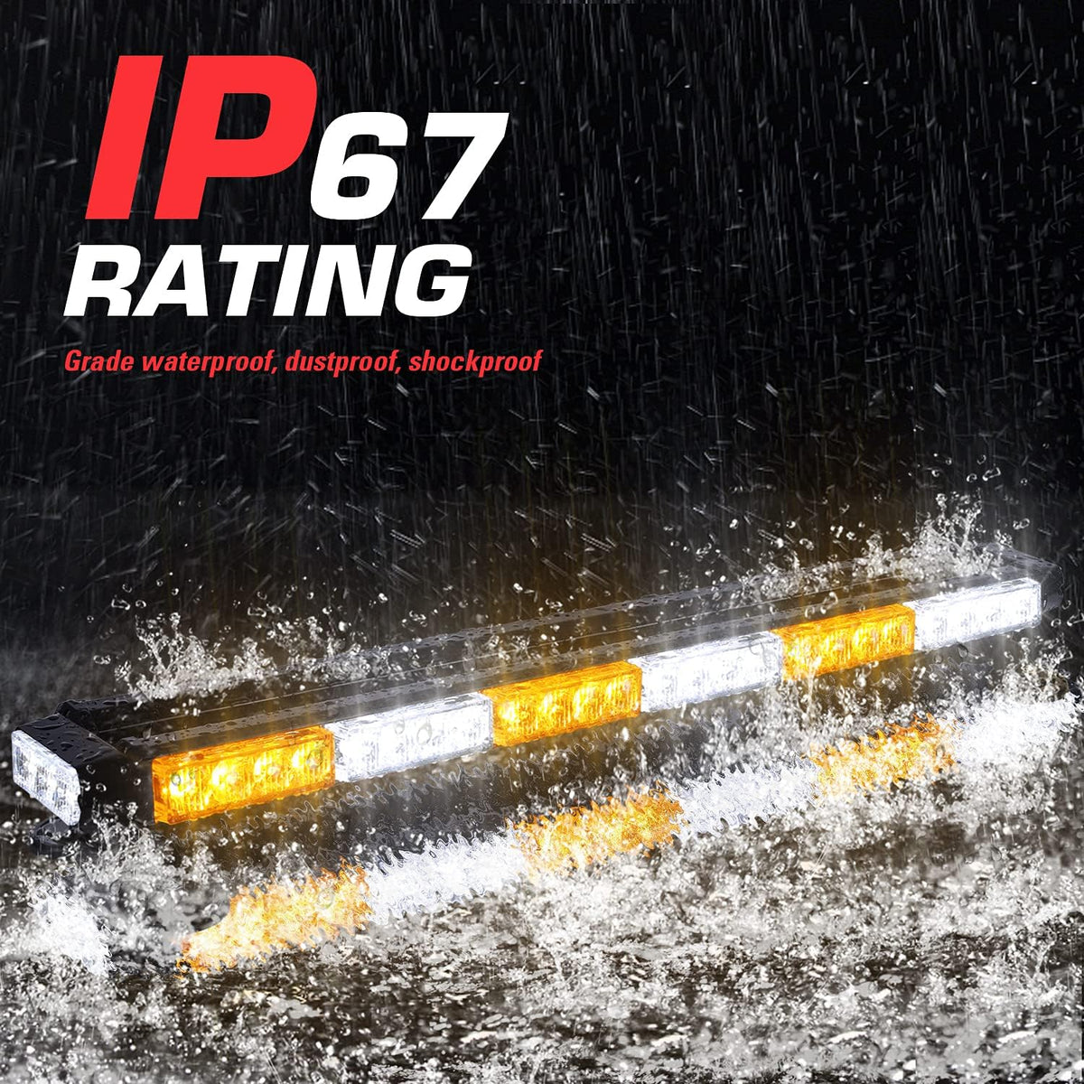 LED Strobe Light Bar 28.5'' 54 LED Emergency Warning Lightbar with Strong Magnetic and 16ft Cable M1547