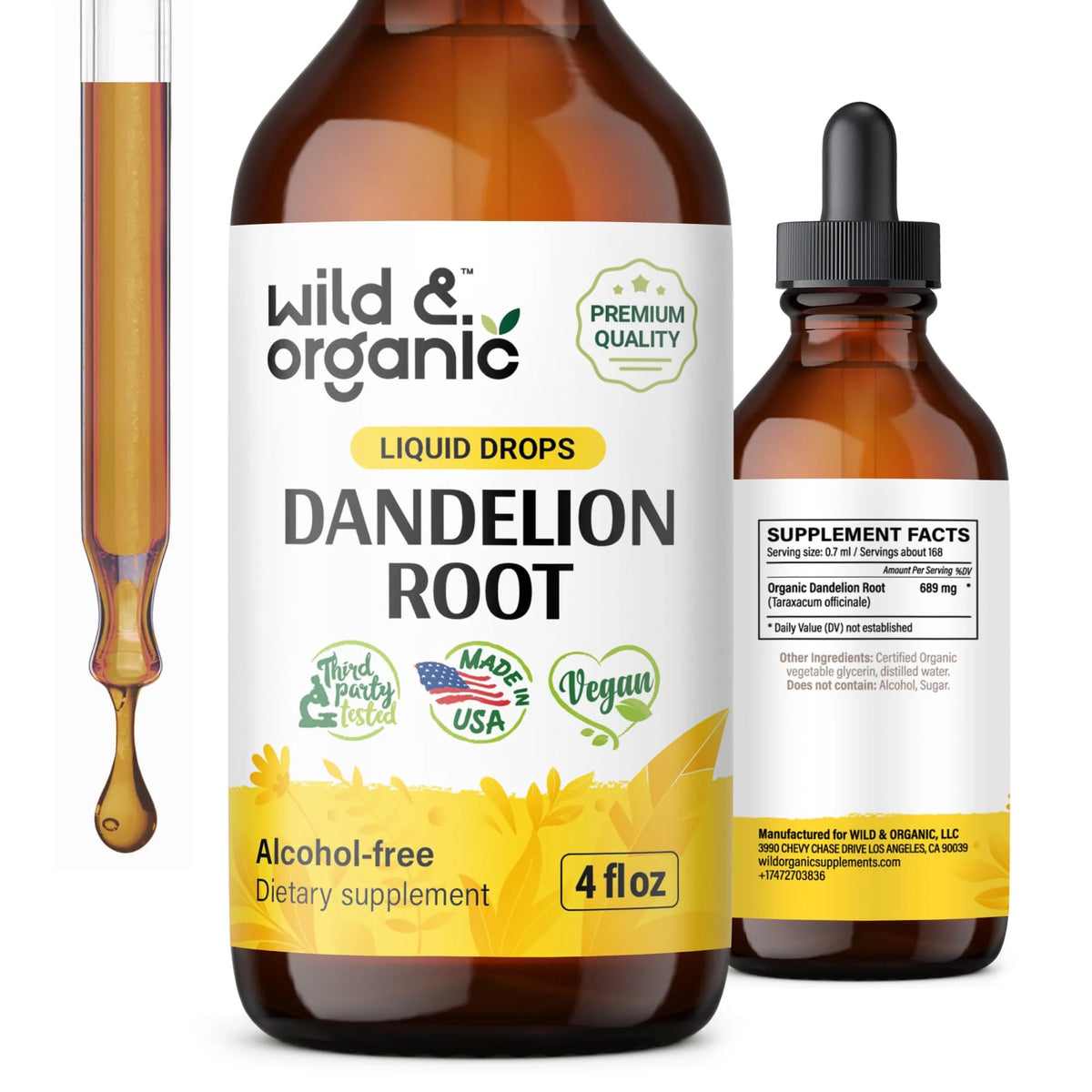 Organic Dandelion Root Liquid Extract 4 fl oz G90705