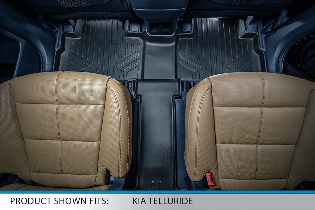 Black 3 Row & Both Cargo Liners Floor Mat Bundle E6000