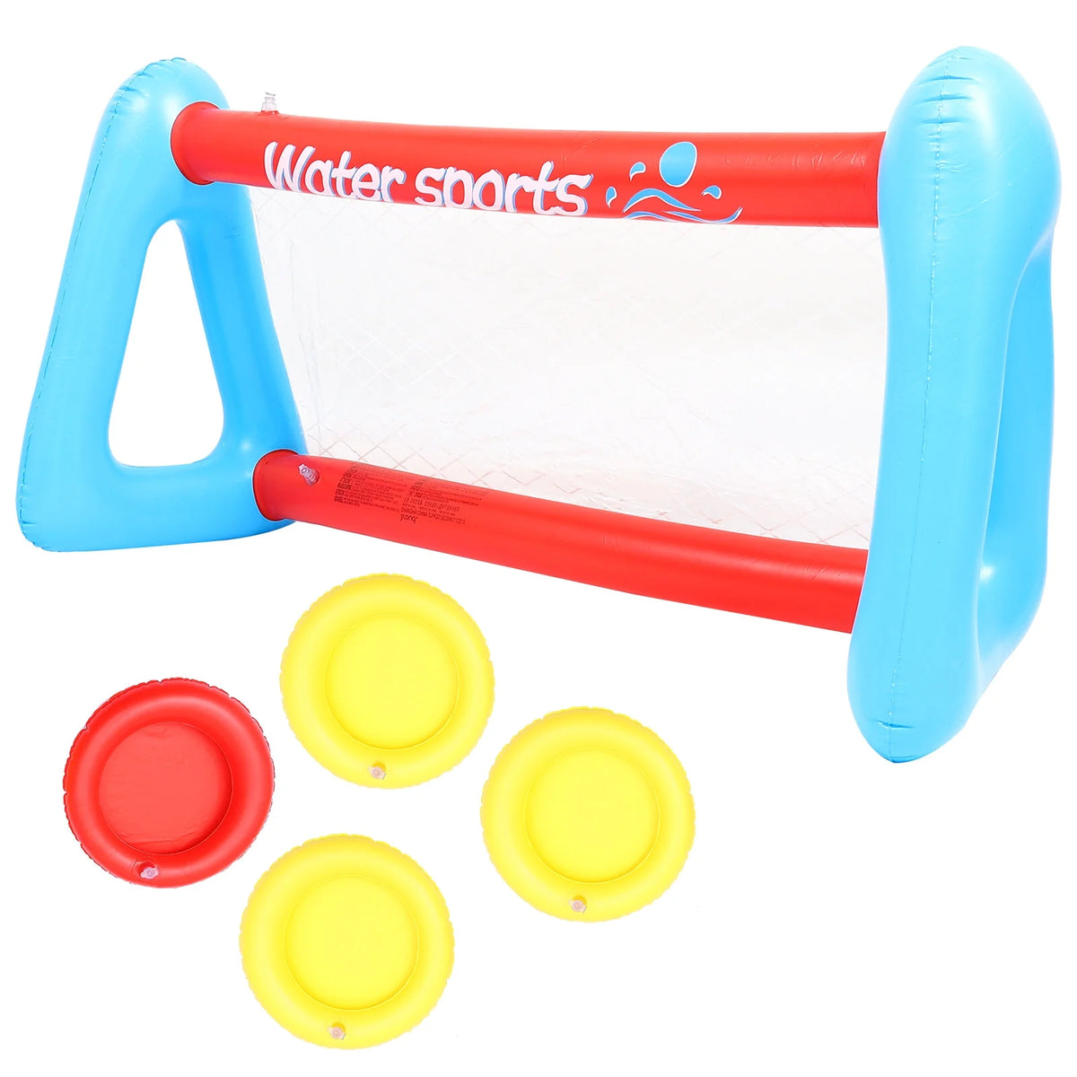 Inflatable Pool Float Set with Volleyball Net and Volleyballs W341