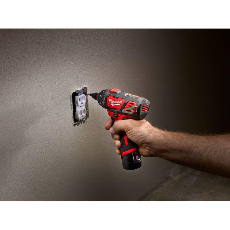 12V Cordless 1/4 in. Hex Screwdriver Kit with Two 1.5Ah Batteries T1042
