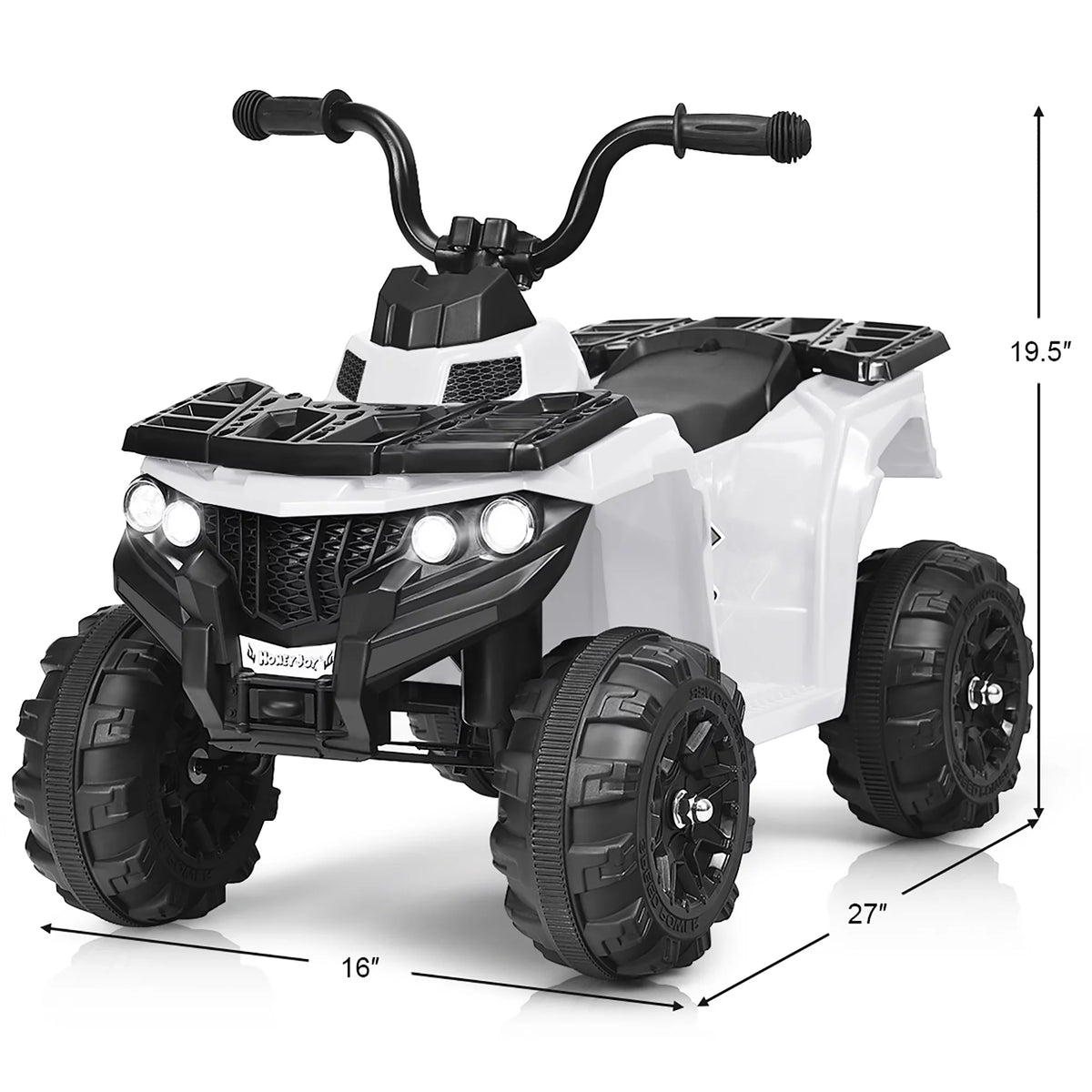 Kids Ride On ATV Quad 4 Wheeler Electric Toy Car 6V White L2891