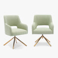Wide Boucle Swivel Accent Arm Chair Set of 2 M19712