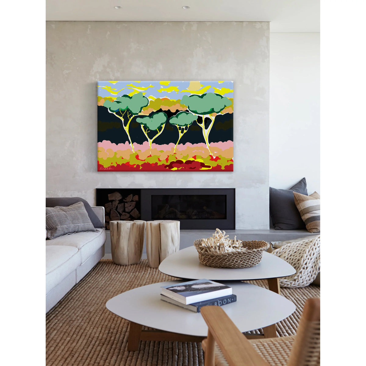 Painting Print on Wrapped Canvas S904