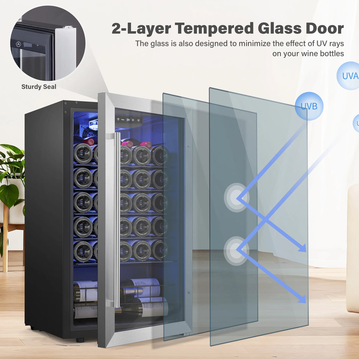 32 Bottle Wine Refrigerator Cooler X551
