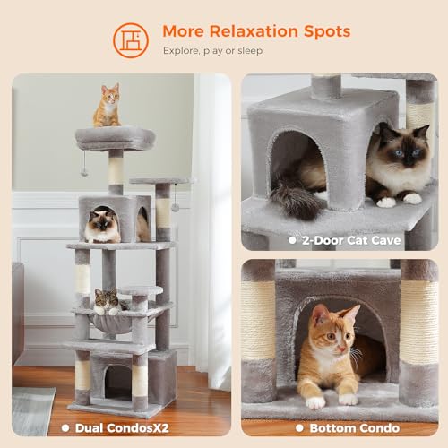 72 Inch Cat Tree and Tower with Scratching Posts D8546