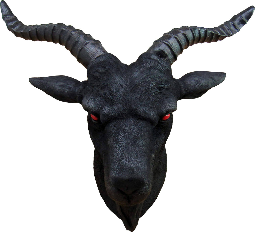 Black Baphomet Goat Head Wall Hanging Decor Q10295