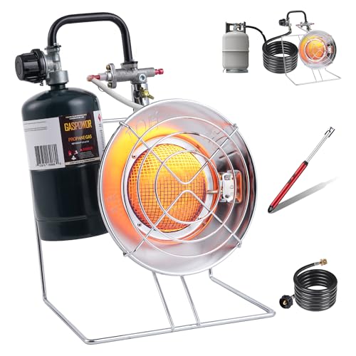 Propane Gas Heater with Windproof USB Lighter, Cordless with Cylinder Stand H93447