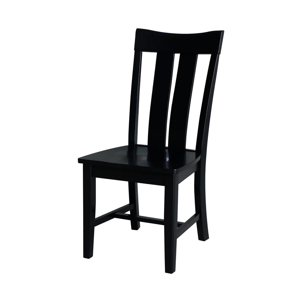 Solid Wood Dining Chairs Set of 2 in Black V994659
