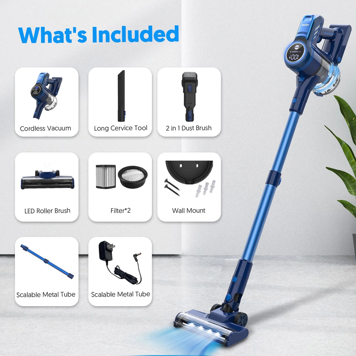 Cordless Stick Vacuum Cleaner with Touch Display D75707