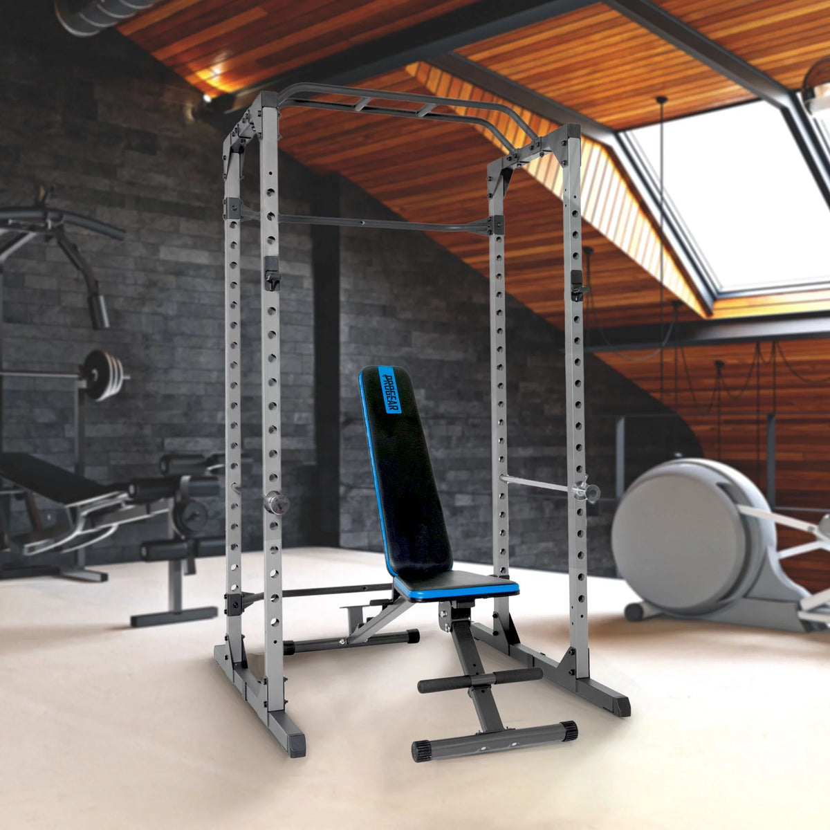 Squat Rack Power Cage with J-Hooks, 800lb Weight Capacity E2508