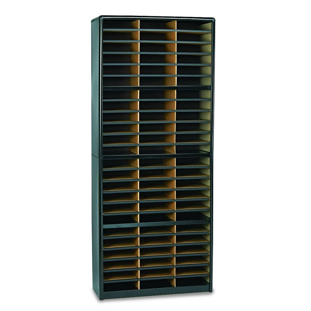 72 Compartment Black Literature Organizer Z22807