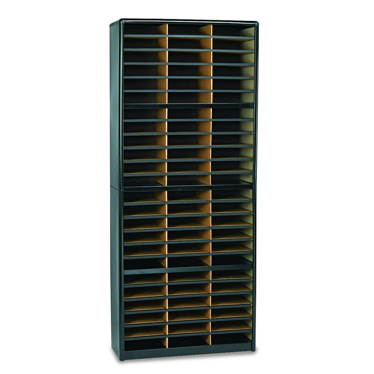 72 Compartment Black Literature Organizer Z22807