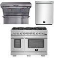 48 Inch Pro Gas Range, Wall Mount Range Hood, Dishwasher U35318