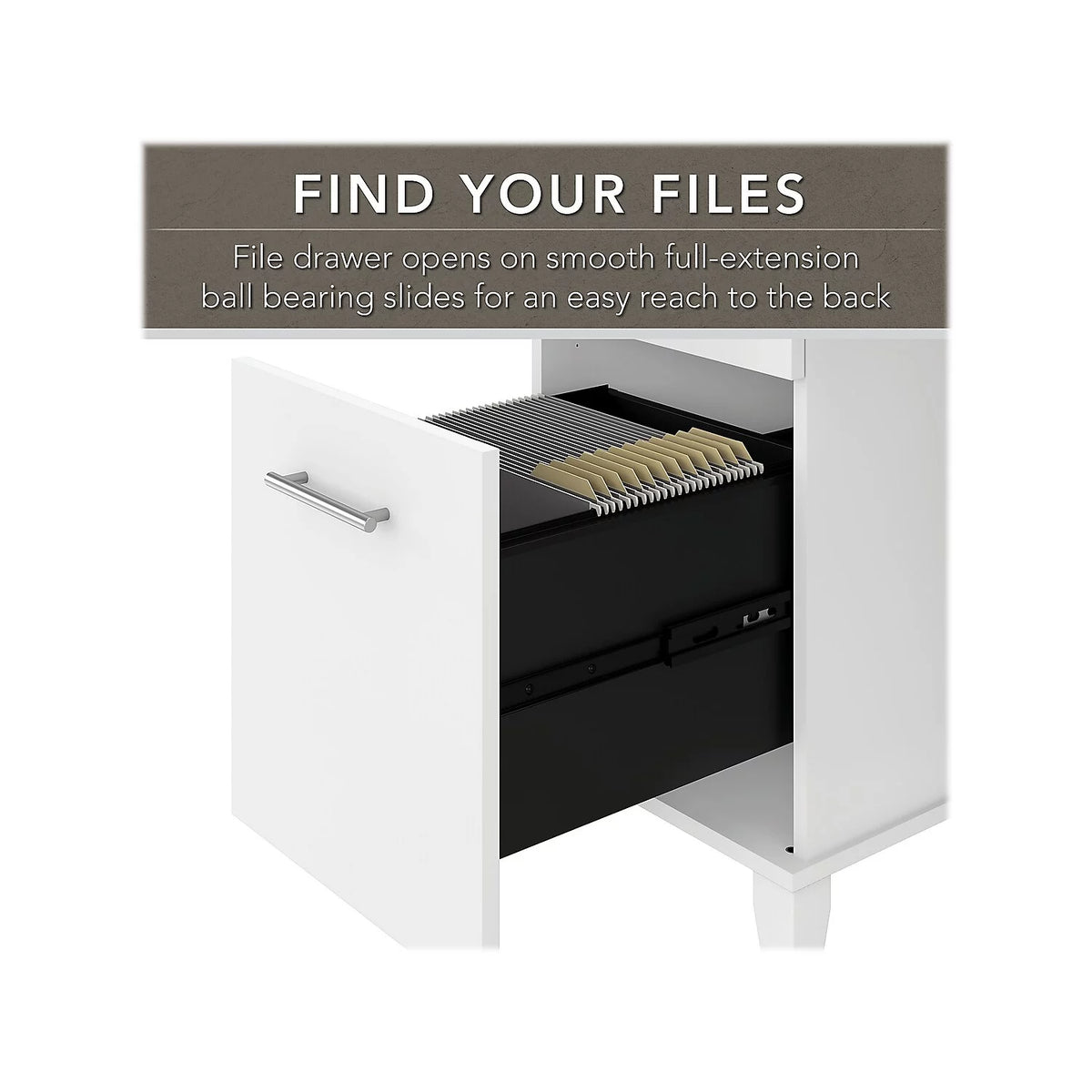 White Office Desk with Drawers and Hutch S924985