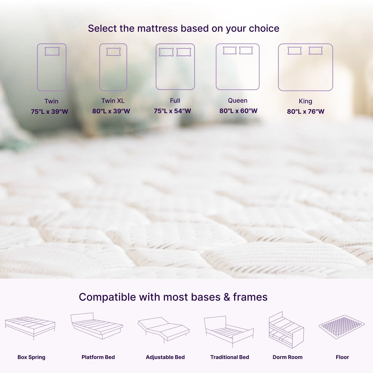 Queen Size Hybrid Memory Foam Pocket Spring Mattress S398032