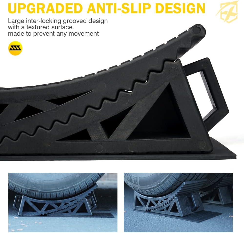 RV Leveling System Kit Up to 66,000 lbs, 2PCS with Anti-Slip Mats L70637