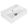 Wall Mount Rectangle Vessel in White O679