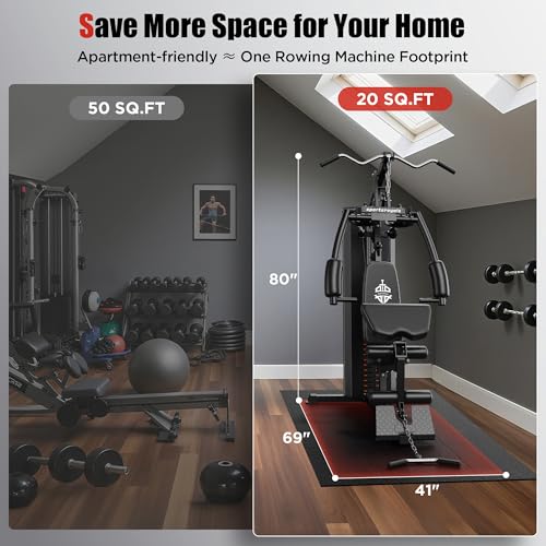 154LBS Weight Stack Home Gym Equipment with Pulley System O11275