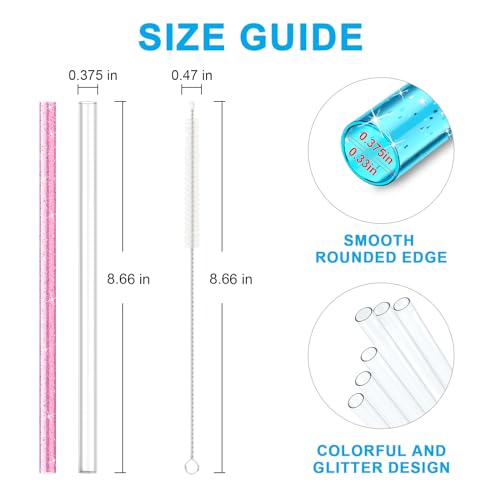 6PCS Replacement Straws for Stanley 20oz 14oz Tumbler, Reusable Clear Straws, BPA Free V575536
