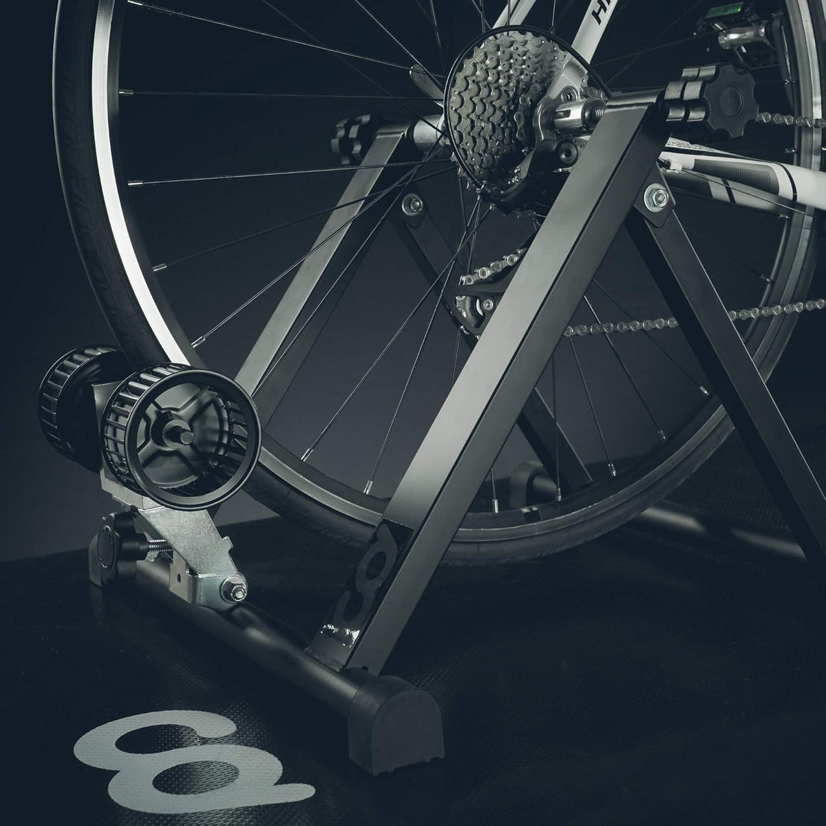 Indoor Wind Resistance Bicycle Trainer Stand with Front Block Riser & Skewers T125