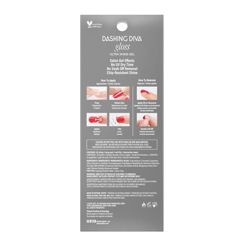 Gloss Nail Strips, 32 Nail Wraps, 1 Prep Pad, 1 Nail File F7621