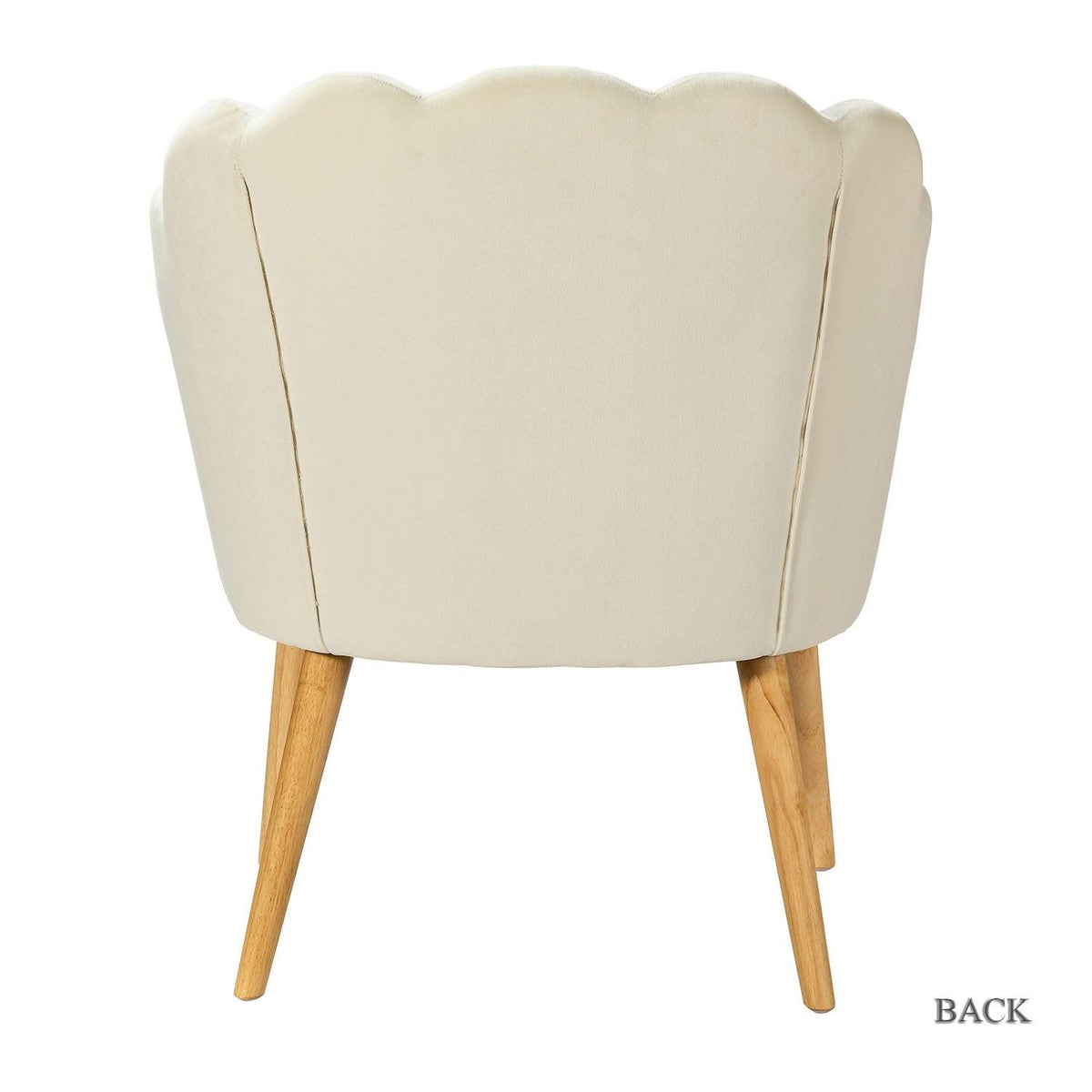 Pink Scalloped Velvet Arm Chair Set of 2 U79419