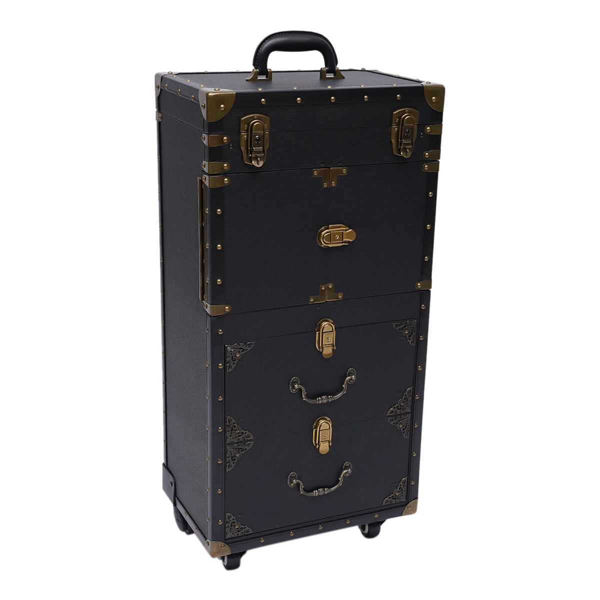 Portable Rolling Makeup Train Case Cosmetic Organizer P48635
