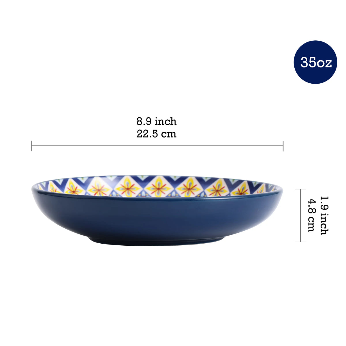 Ceramic 35oz Dinner Bowls Set of 4 S4925