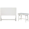 Queen Headboard & Mini Wood Desk in White C396