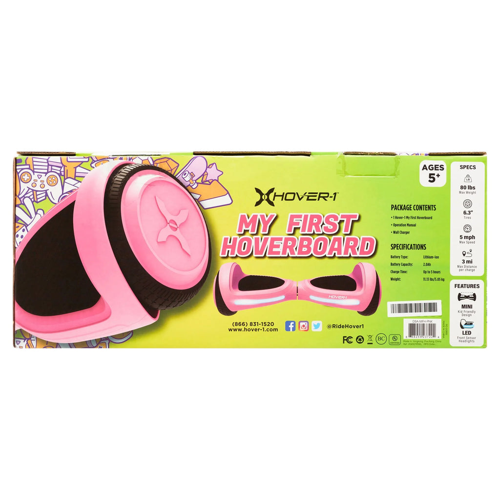 Pink Kids Hoverboard with LED Headlights D3549