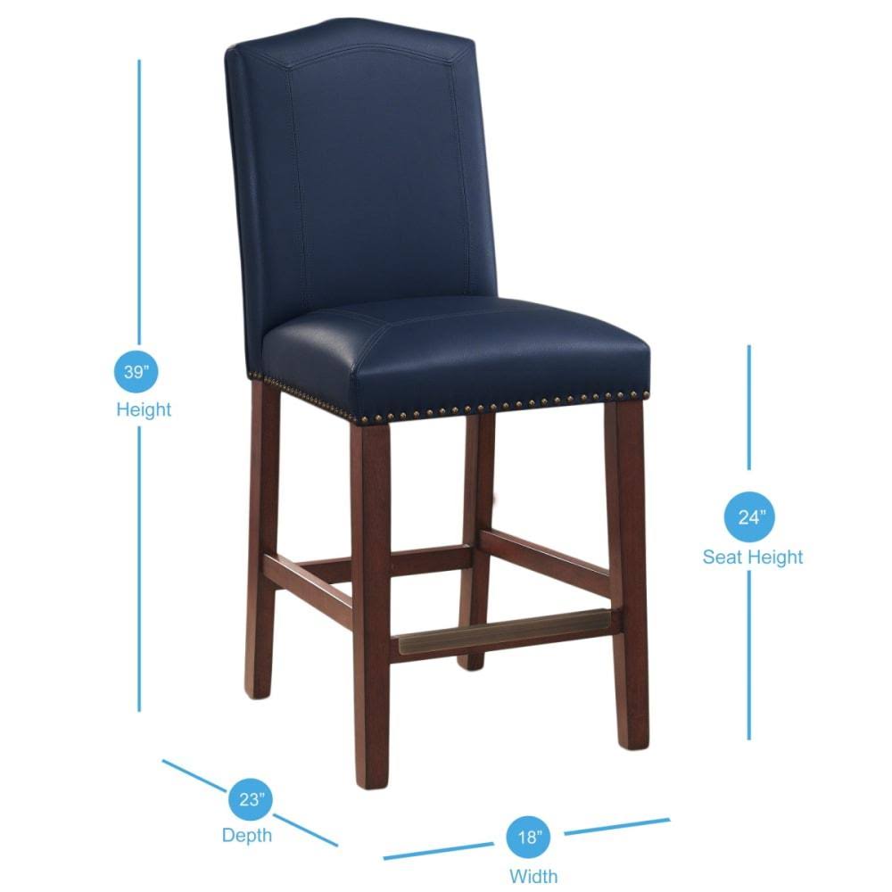 Brown Faux Leather Counter Stool X1990