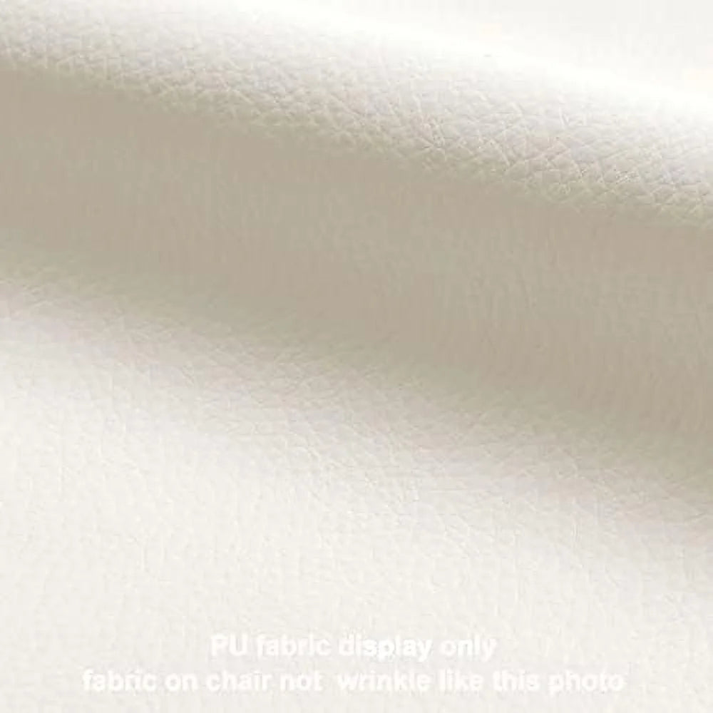 White PU Leather Office Chair with Wheels Q730366