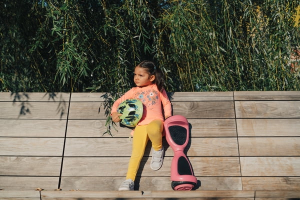 Pink Kids Hoverboard with LED Headlights D3549