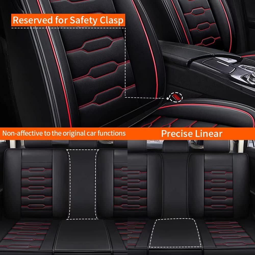 Custom Fit Faux Leather Car Seat Protector Full Set X627