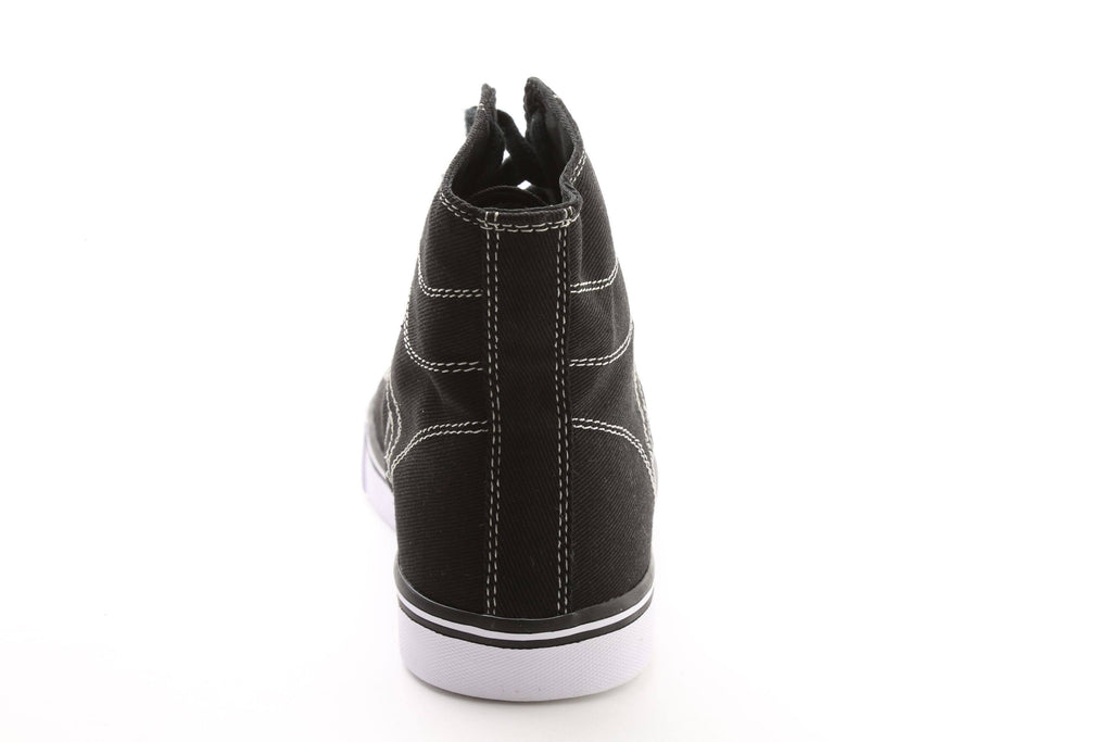 Black Red Canvas High Tops U875