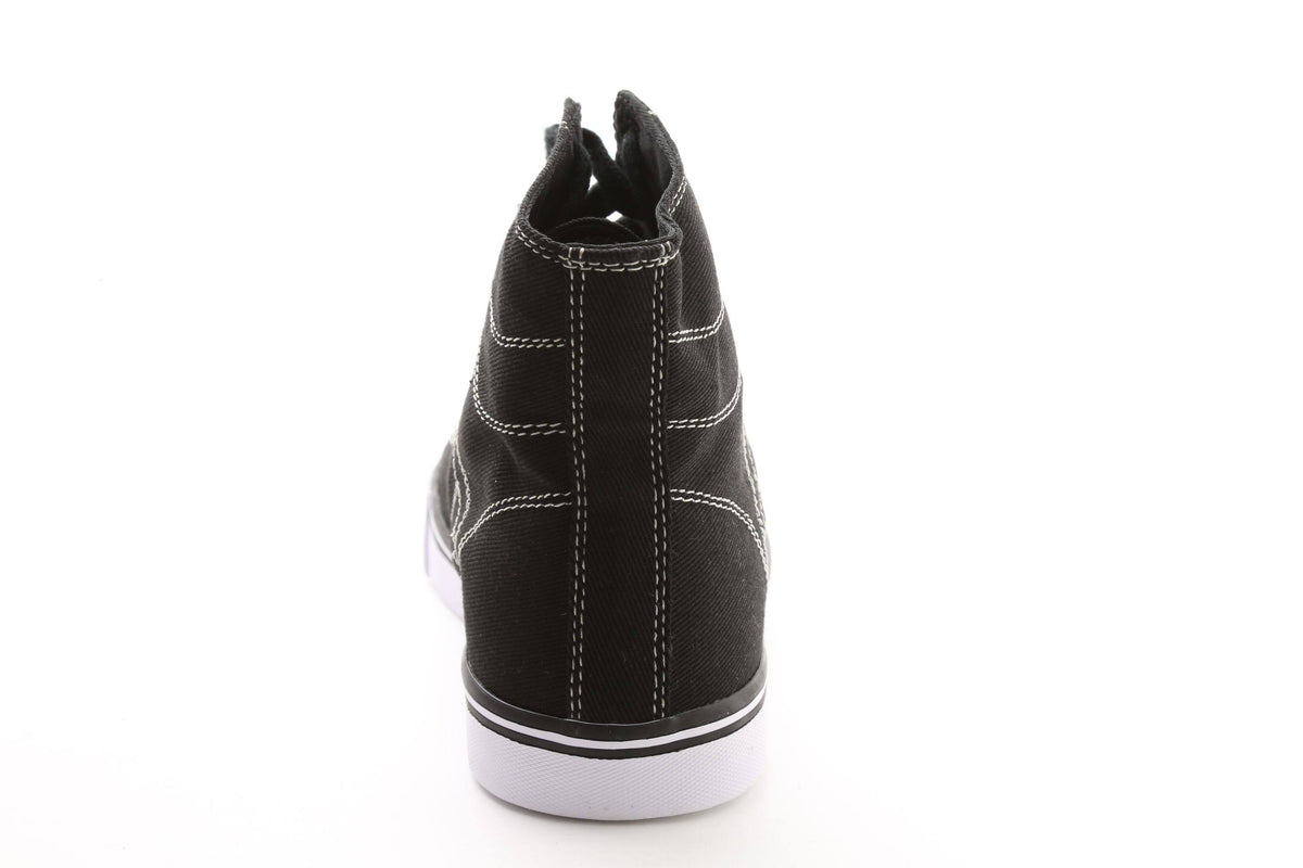 Black Red Canvas High Tops U875