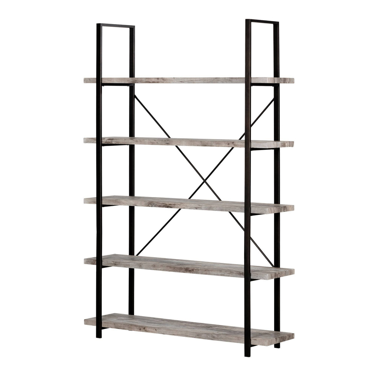 5-Shelf Shelving Unit Driftwood Gray L45078